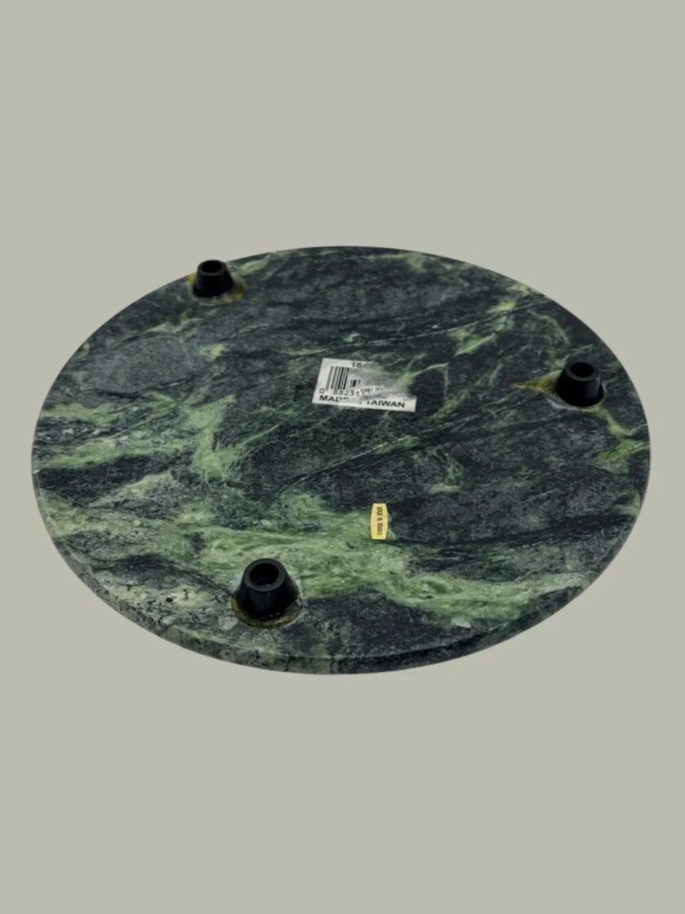 Vintage Green Marble Stone Trivet Hot Plate Round 8